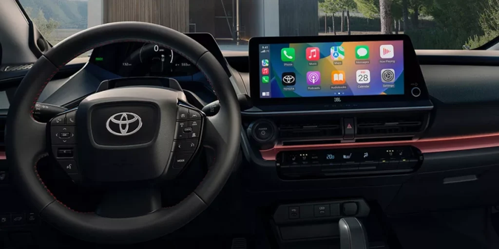 Interior with technology of 2026 Toyota Prius Plug-in Hybrid